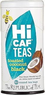 The Republic of Tea — HiCAF Toasted Coconut Black Tea, 50 Tea Bags, High in Caffeine