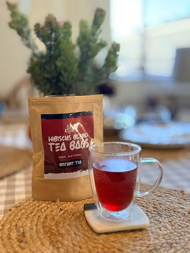 Hibiscus Tea Bags - 30 Count Premium Hibiscus Tea, Caffeine-Free, Sugar Free, Refreshing Wellness Herbal Tea Blend with Ginger, Mint