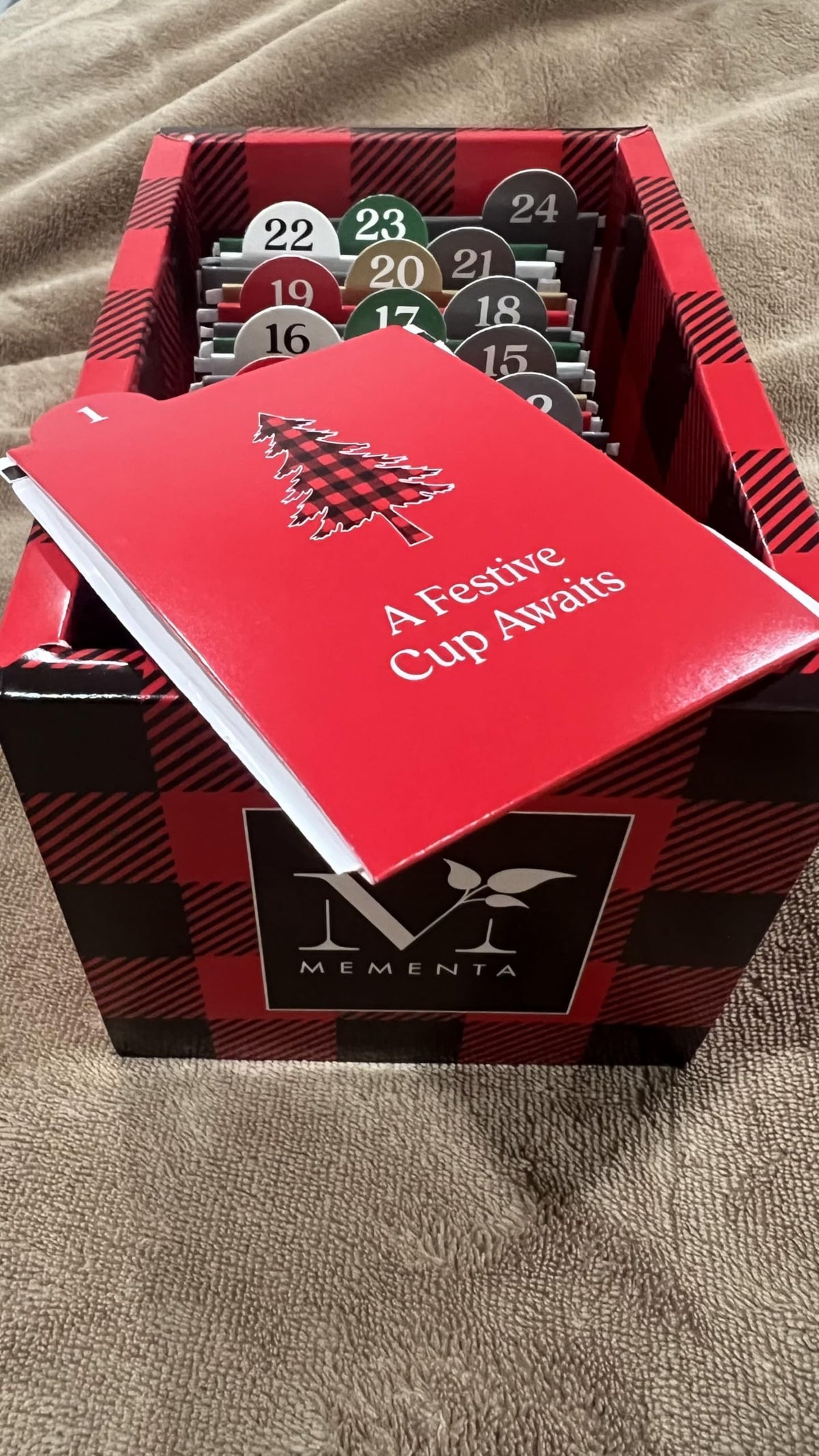 Mementa Inc - Advent Calendar Gift Box | 24 Unique Individually Wrapped Tea Bags - Holiday Gift Pack