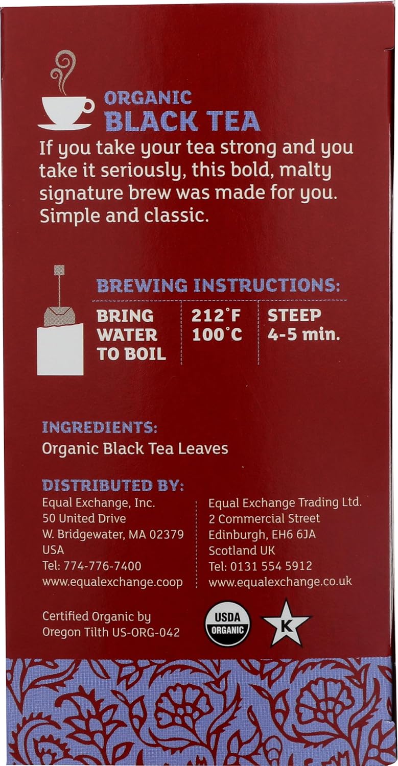 Equal Exchange Organic Black Tea, 20 Tea Black