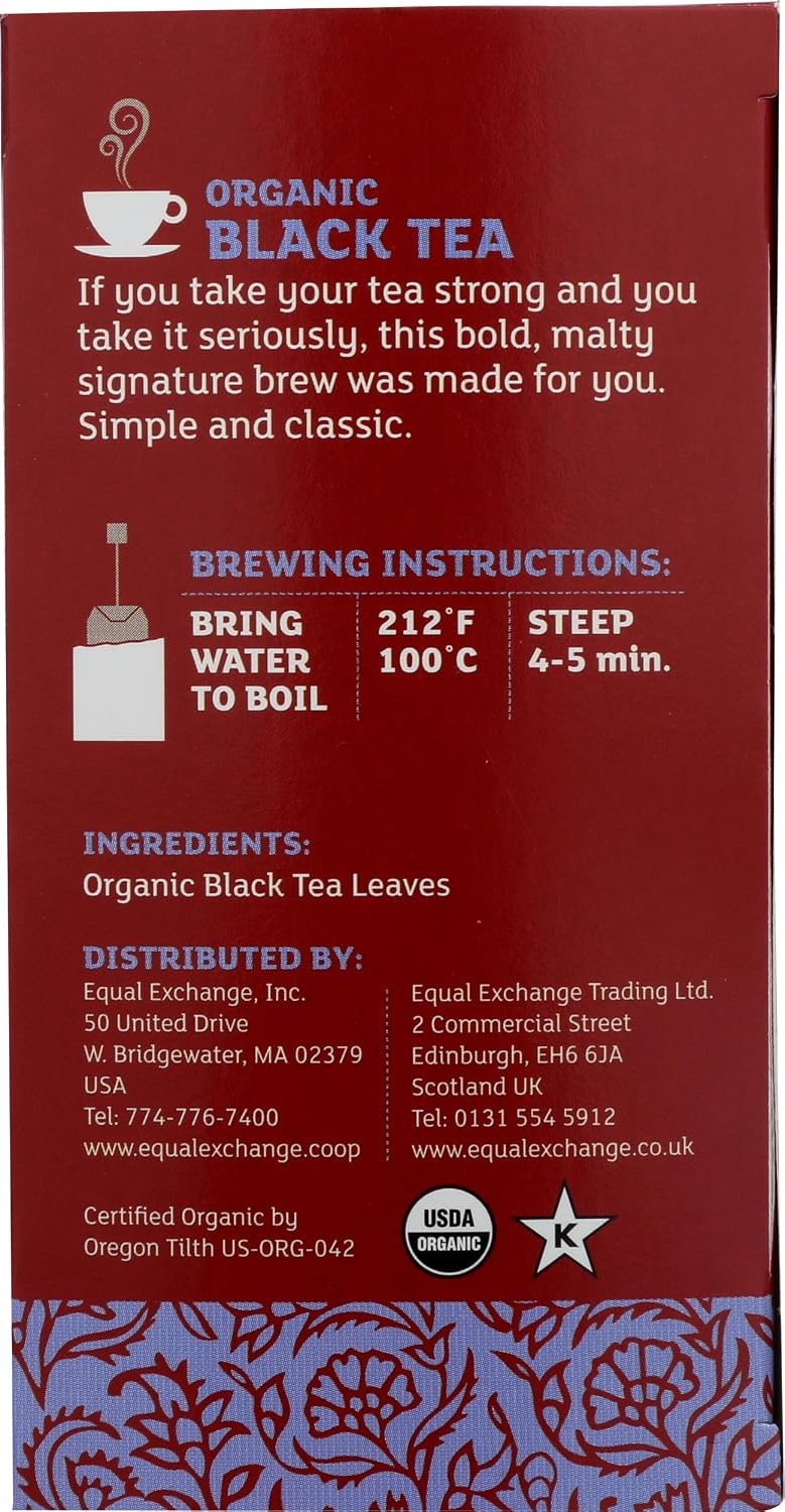 Equal Exchange, Tea Black Organic, 20 Count