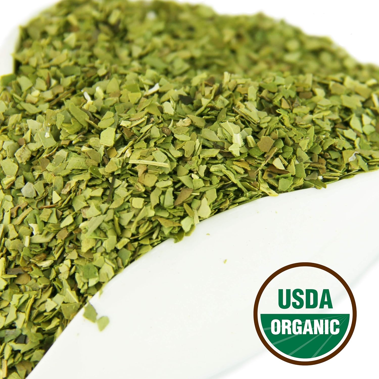 Yerba Mate Tea 1LB (16Oz) HI-CAFFEINE 100% CERTIFIED Organic SUPER-GREEN Yerba Mate | NO Dust | FRESH - NEVER Aged (Ilex Paraguariensis) | Brazilian Rain Forest Grown from U.S. Wellness Naturals