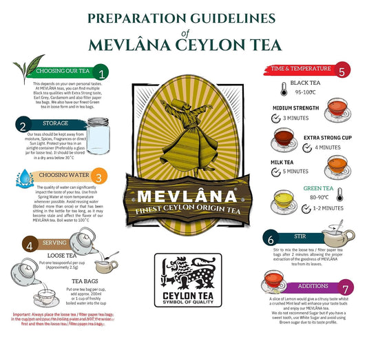 Mevlâna - Ceylon Earl Grey Black Tea | Loose Leaf | Light Bergamot | 2 lb