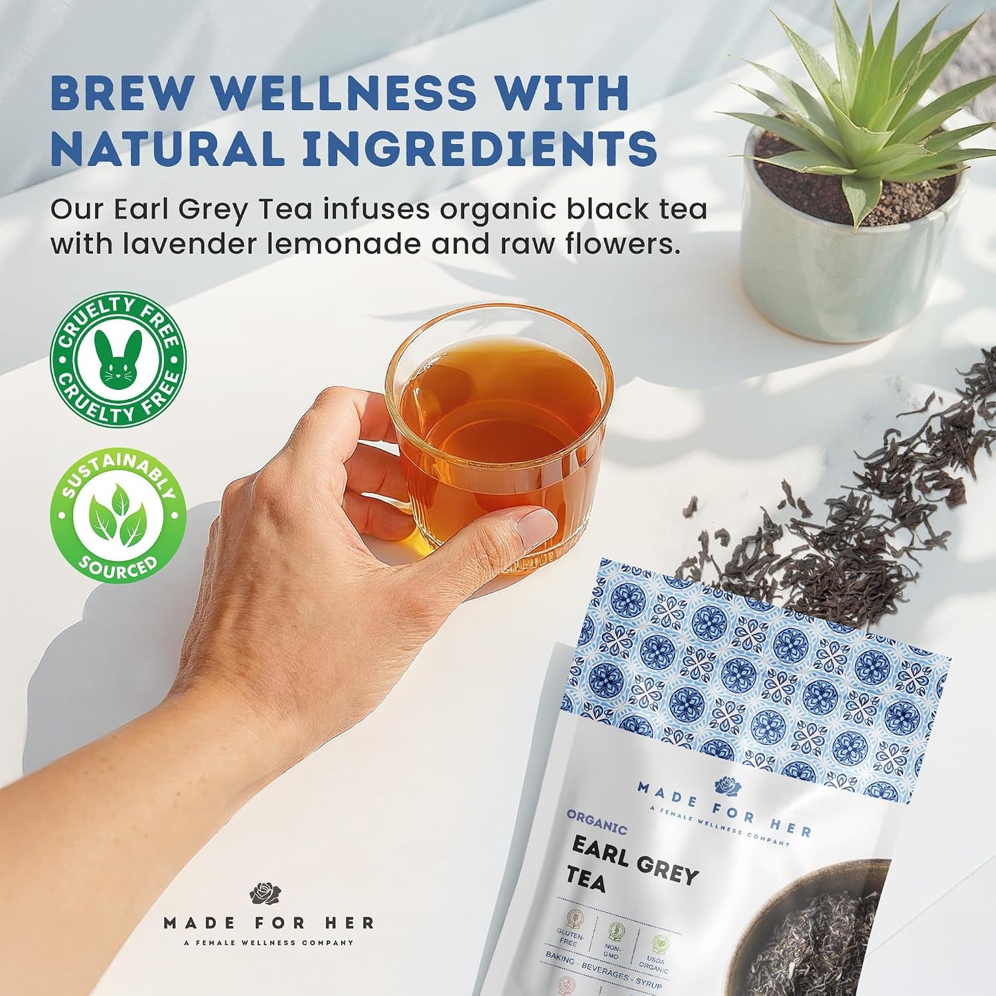 Earl Grey Loose Leaf Tea – Premium Black Tea with Citrus Bergamot – Aromatic Loose Leaf Earl Grey Tea in Convenient Resealable Bag – An Ideal Gift for Discerning Tea Enthusiasts - 4 oz