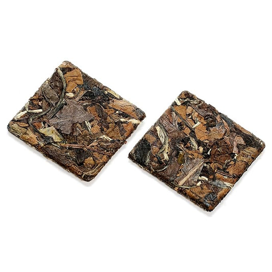 ChaWuWarmSun-[B] White Tea Flaky,20 piece/Box,FuDing Aged ShouMei BaiCha Loose Leaf Tea,Individual Packing