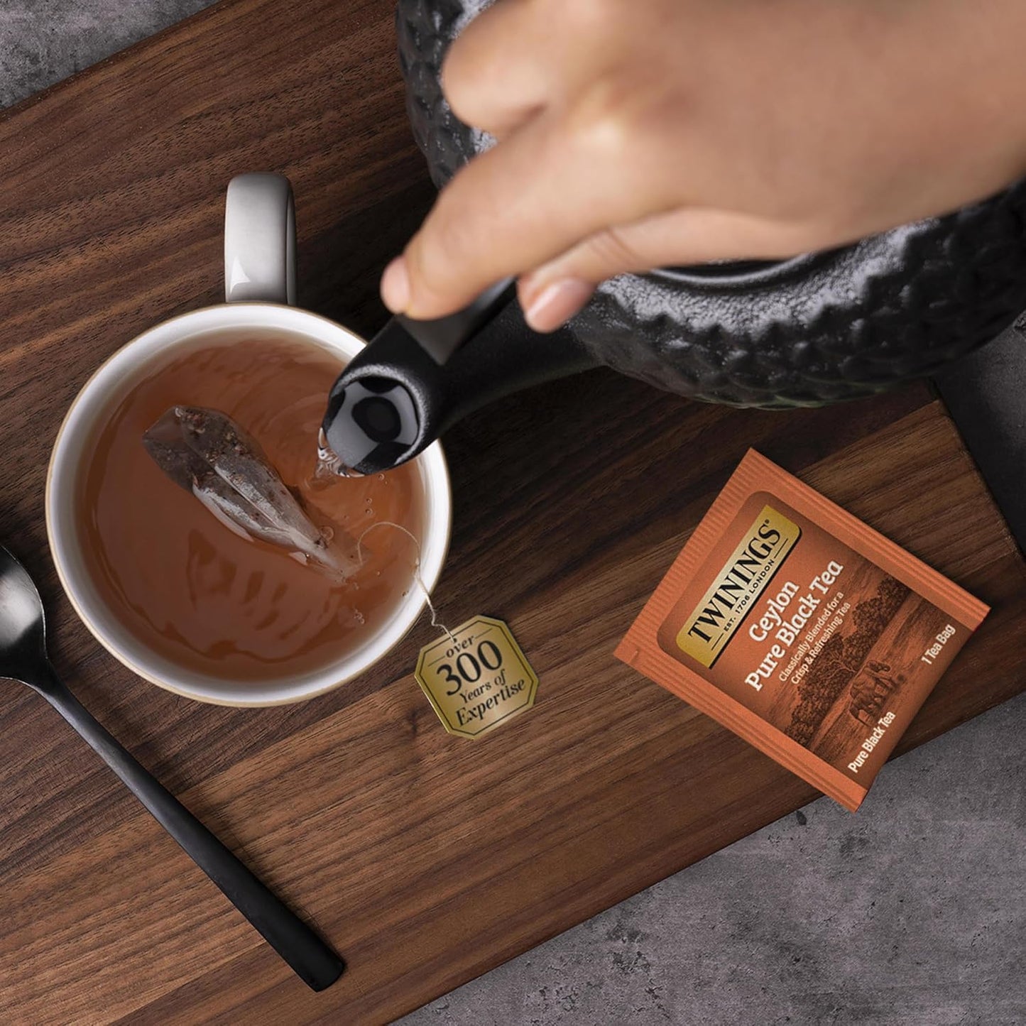 Twinings Ceylon Pure Black Tea - A Crisp, Refreshing, Formerly Orange Pekoe, Caffeinated Tea Bags, Individually Wrapped, 20 Count (Pack of 2)