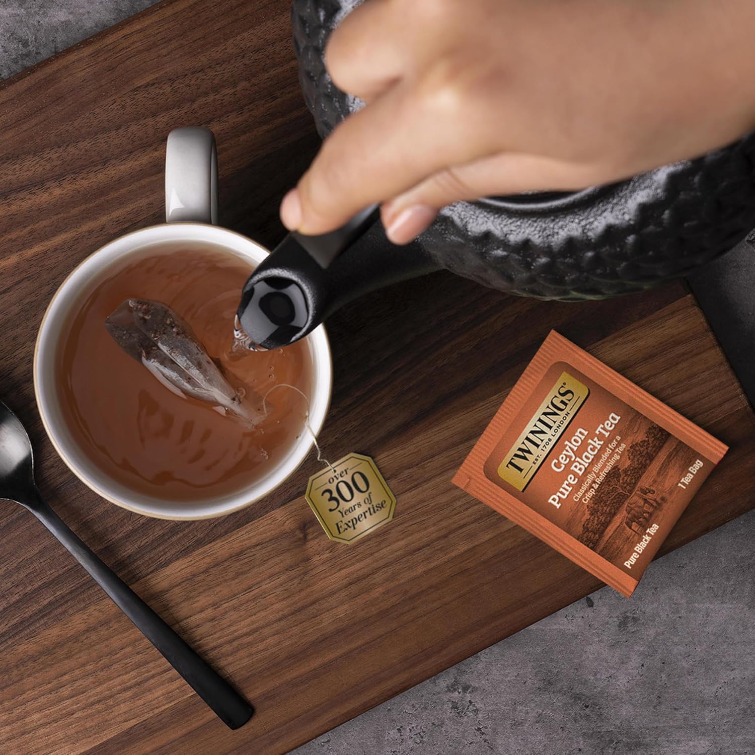 Twinings Ceylon Pure Black Tea - A Crisp, Refreshing, Formerly Orange Pekoe, Caffeinated Tea Bags, Individually Wrapped, 20 Count (Pack of 2)
