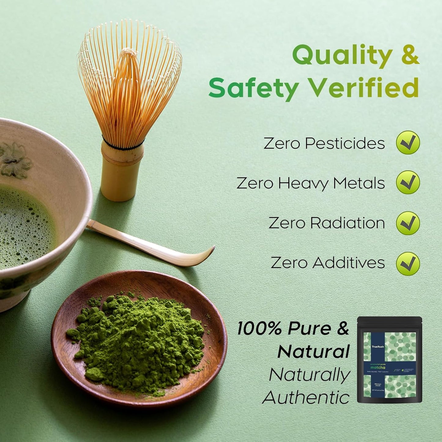 Peralpow Ceremonial Grade Matcha – Authentic Japanese First Harvest Ceremonial Blend Green Tea Powder from Uji, Kyoto (70g / 2.47oz)