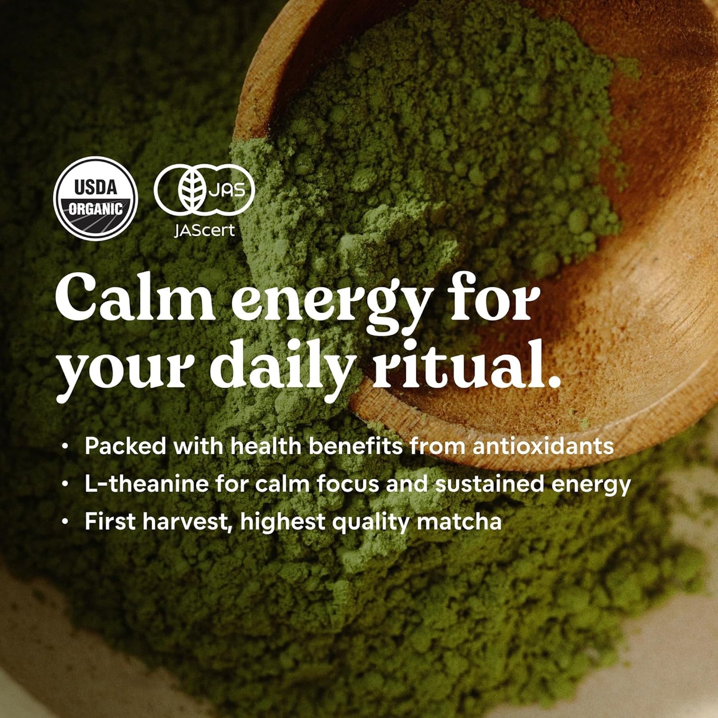 Chamberlain Coffee Ceremonial Matcha Green Tea Powder - First Harvest - Japanese Green Tea + Original Grade Matcha - Hot or Iced - Organic, Vegan & Gluten-Free Matcha Powder - (30g / 1.06 oz)