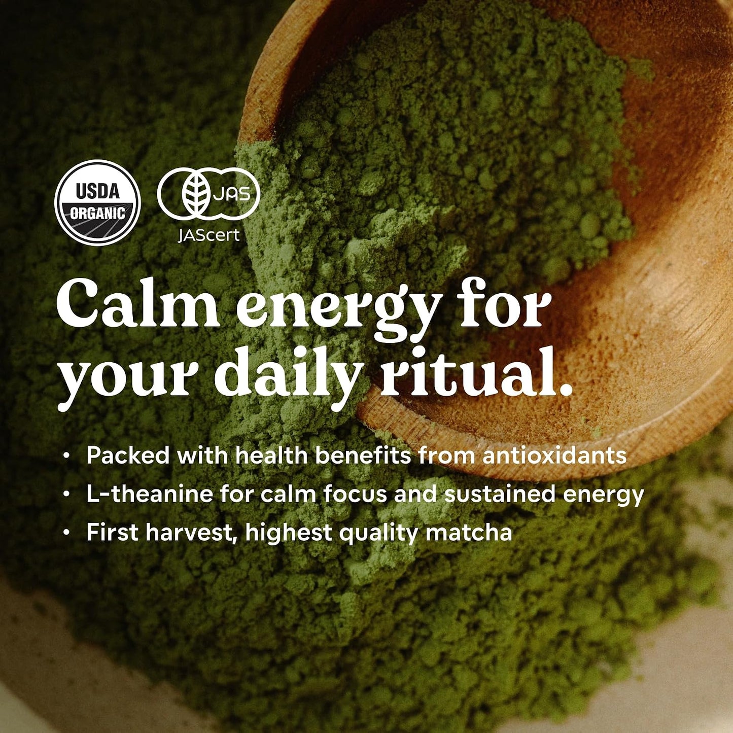 Chamberlain Coffee Ceremonial Grade Matcha Green Tea Powder - USDA Organic, Antioxidant Rich, L Theanine, Calm Energy, Signature Vegan Matcha Powder - Premium First Harvest Japanese Green Tea - 30g