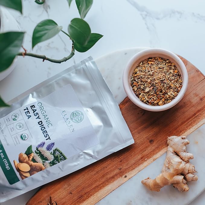 Organic Easy Digest Tea 4 oz. (113g), USDA Certified Organic Digestive Tea for Stomach Ease Tummy and Gut Health, Gas Digestion Relief, Bloating and Belly Comfort, Loose Leaf