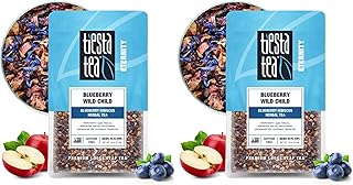 Tiesta Tea Blueberry Wild Child,Loose Leaf,Blueberry Hibiscus Herbal Tea,Premium Non-Caffeinated Fruit Blend,Make Hot or Iced & Brews Up to 25 Cups,1.8 Ounce Resealable Pouch,(Pack of 2)