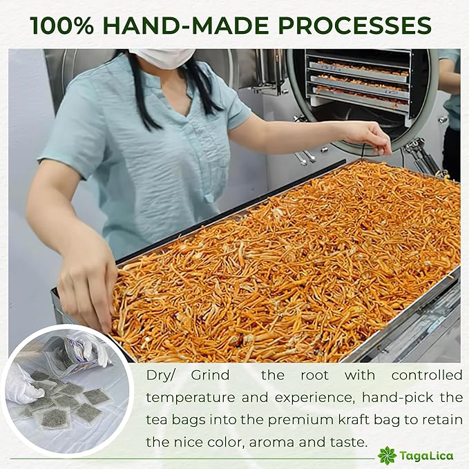 TagalicaTa Premium 55 Dandelion Root Tea Bags, 100% Natural & Pure from Dandelion Root, Eco-Conscious Tea Bags, Herbal Tea. No Sugar, No Caffeine
