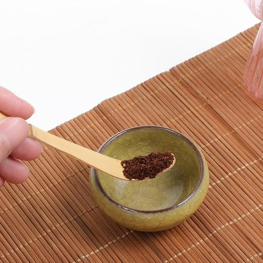 2 Pcs Matcha Spoons, Bamboo Scoop Tea Leaf Sticks Tea Whisk Scooping Teas Ceremony Utensil Chashaku Hooked Green Teas Spoon for measuring Coffee