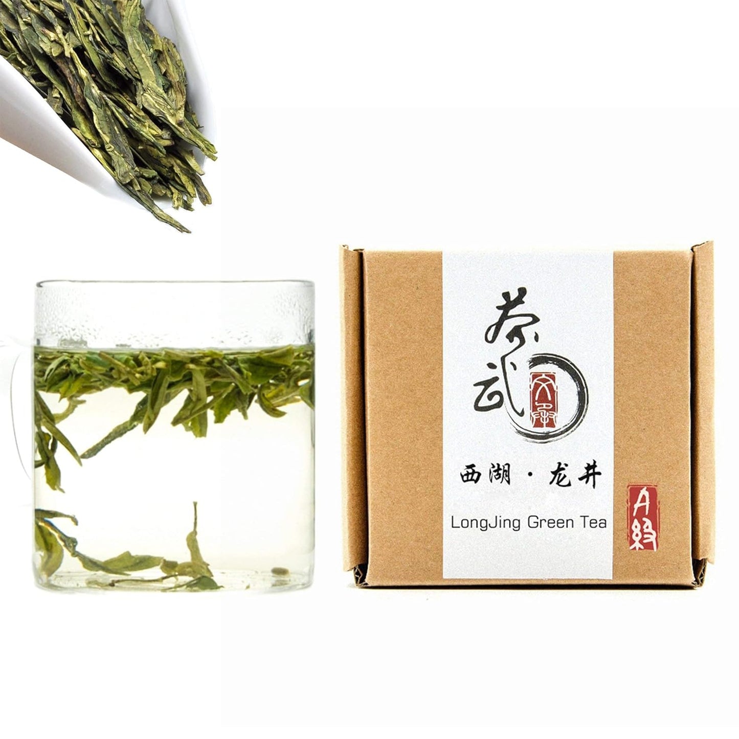 Cha Wu-LongJing Greend Tea,[A] and [B] Combination,3.5oz/Box Loose Leaf Tea