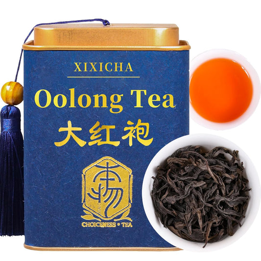 XIXICHA Dahongpao Oolong Tea Grade AAA (Super Grade) Floral Dahongpao 4.23oz (120g) China Wuyi Mountain Flower Fragrance Big Red Robe Oolong Tea Natural Loose Leaf Tea Strong fragrance Chinese Tea （150 cups）特级花香大红袍 乌龙茶 中国茶