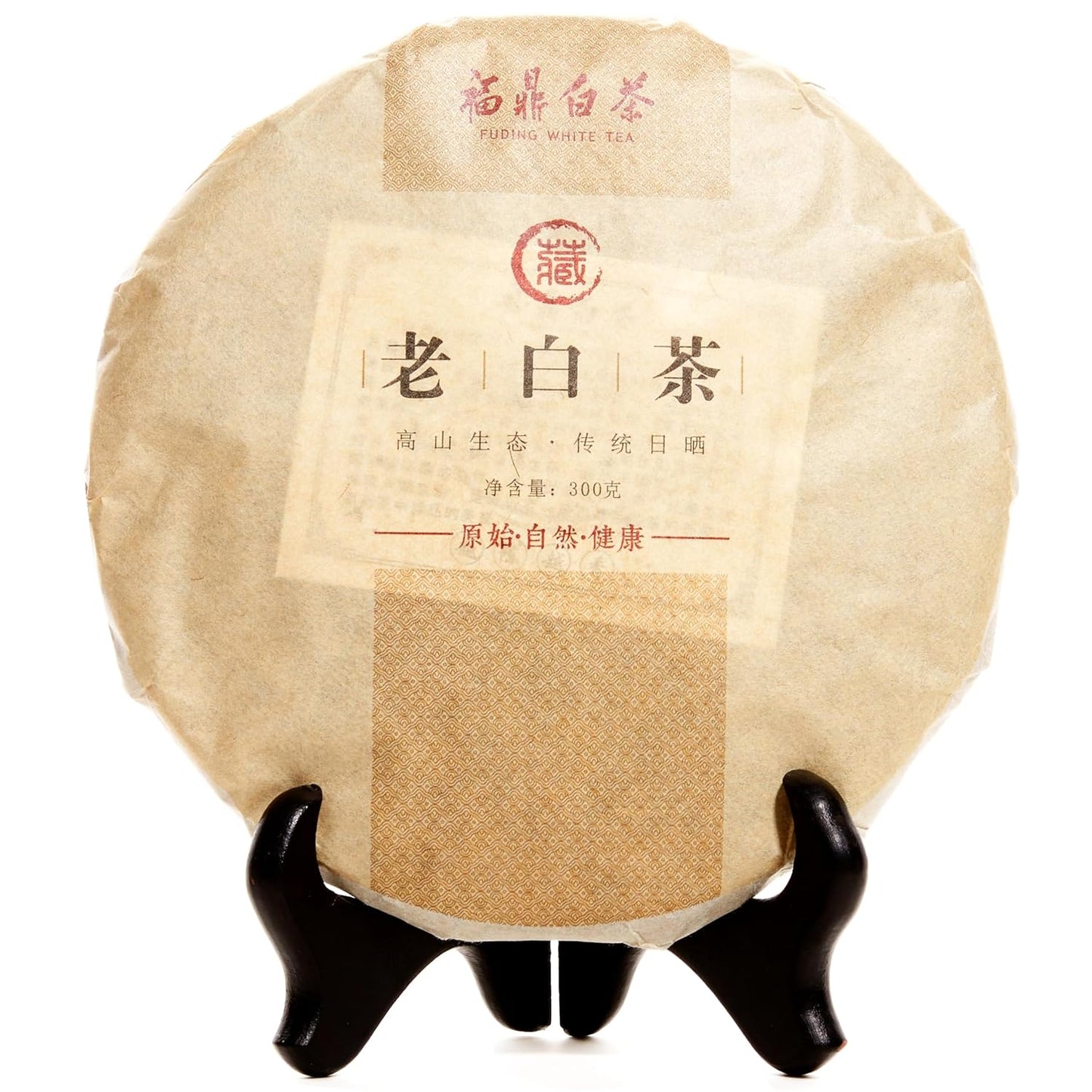 ChaWuWarmSun-White Tea Cake,300g/10.58oz,ShouMei BaiCha,FuDing Chinese Tea