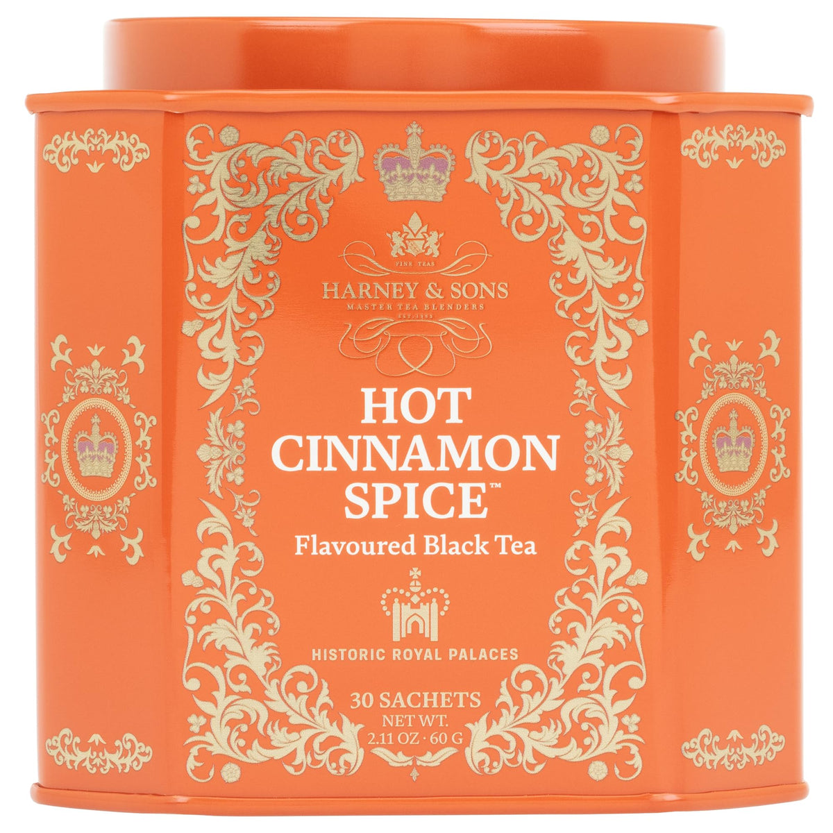 Harney & Sons Hot Cinnamon Spice Black Tea, 30 Sachets in Tin