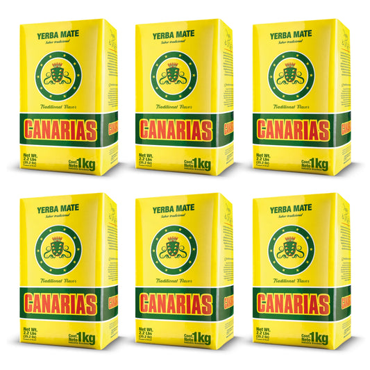 Canarias Yerba Mate Traditional 2.2 lb - Uruguayan Yerba Mate Tea - Ground Leaf Without Stems (Sin Palo) - Strong &