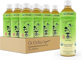 Ito En Organic Oi Ocha Unsweetened Green Tea, 16.9 Ounce (Pack of 12), Zero Calories