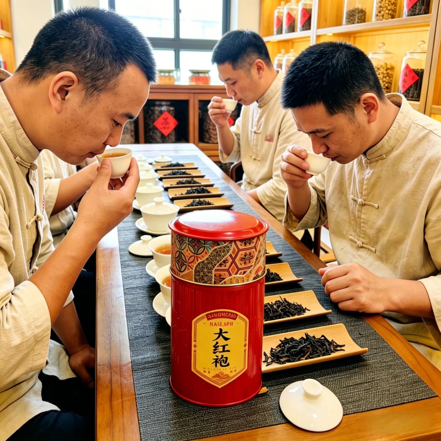 NASLAPH Da Hong Pao Oolong Tea, 3.53 Oz Wuyi Rock Oolong Tea, Traditional Craftsmanship, Chinese Wuyi Mountain Big Red Robe Oolong Tea Grade AAAA 特级 武夷大红袍 乌龙茶 中国功夫岩茶