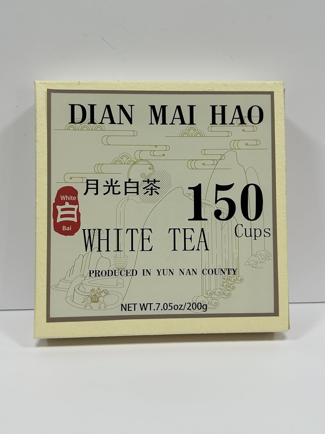 云南月光白茶2021yr Shou Mei Aged White Tea Cake- Yunnan White Tea - 200g/7oz (1)