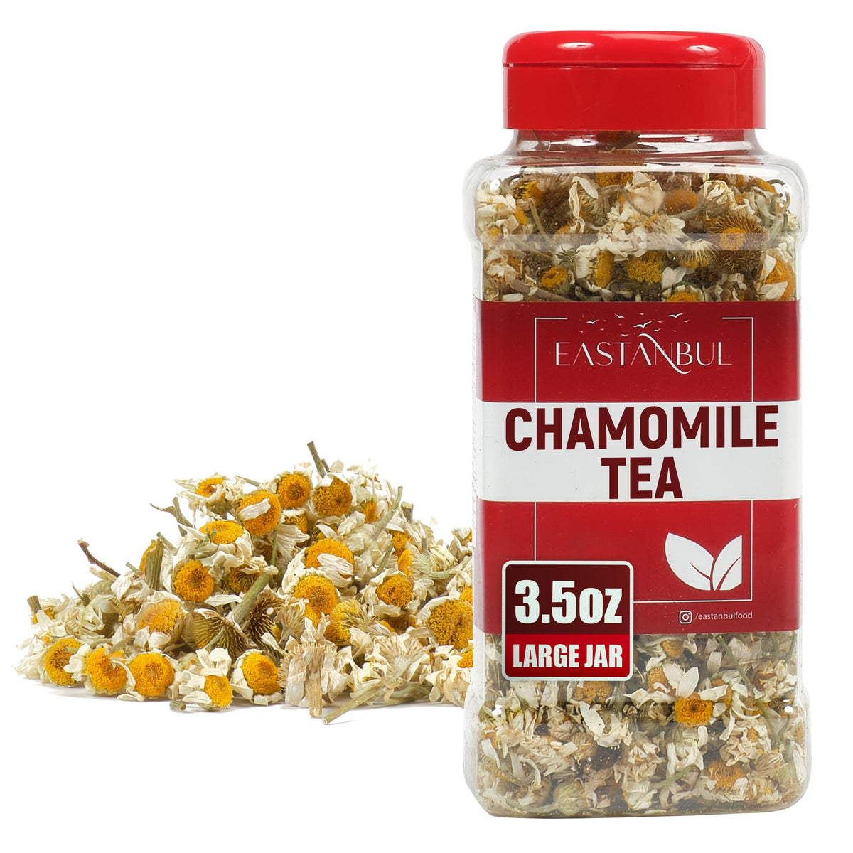 Eastanbul Chamomile Tea Loose Leaf, Chamomile Flowers, Caffeine-Free, 3.5oz