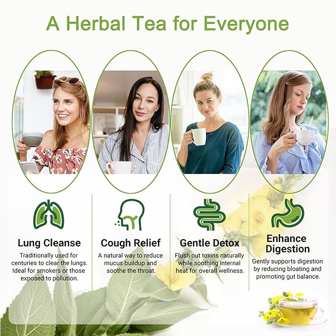 Organic Mullein Leaf Tea, 20 Tea Bags