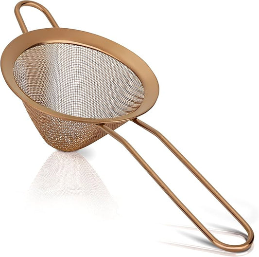 Rainspire Stainless Steel Small Strainer Fine Mesh Strainer, Mini Cocktail Strainer For Cocktails Tea Herbs Coffee & Drinks, Tea Strainer with Handle