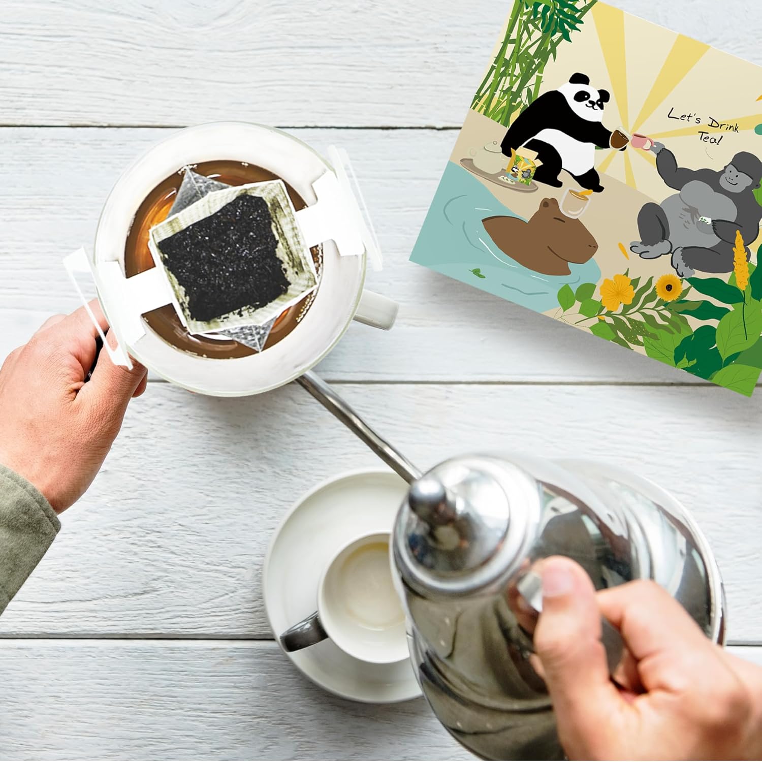 Fonming Tea Tieguanyin Oolong Tea Drip Bags, Quick Brewing Design, 7 Count Box, Whole Leaf Quality, Individual Tea Bags
