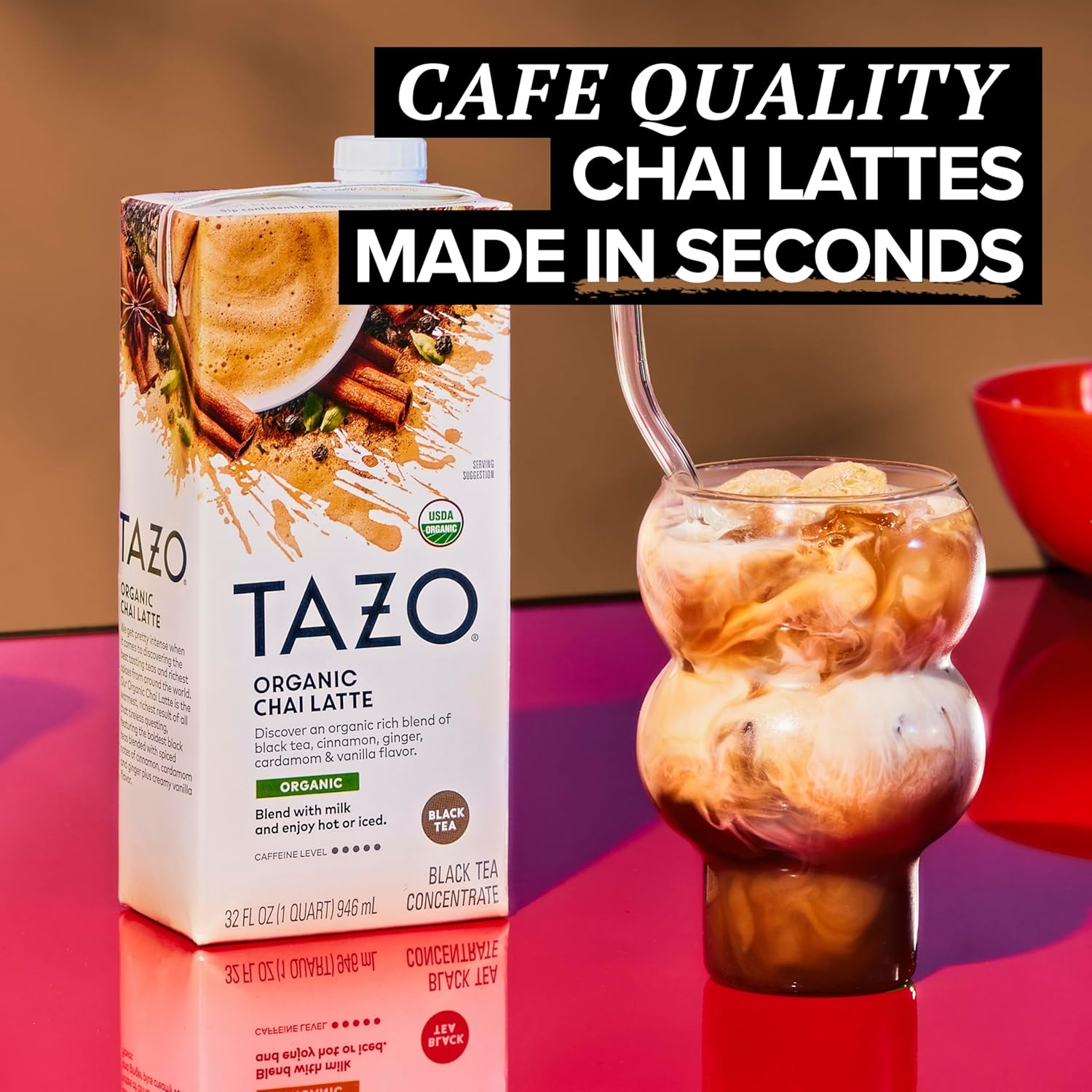 Tazo Tea Organic Chai Concentrate, 32 oz