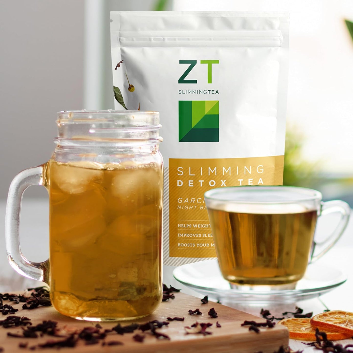 Dr. Zisman ZT Slimming Detox Tea – Garcinia Dreams Night Blend, 28 Count | Caffeine-Free Herbal Tea with Garcinia Cambogia, Chamomile, Peppermint &amp; Ginger, Smooth Herbal Tea Bags for Evening Use