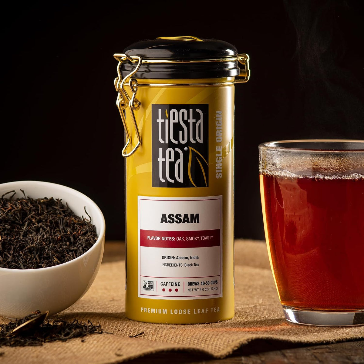 Assam Black Tea Loose Leaf, India Single Origin Premium Black Tea, 4oz