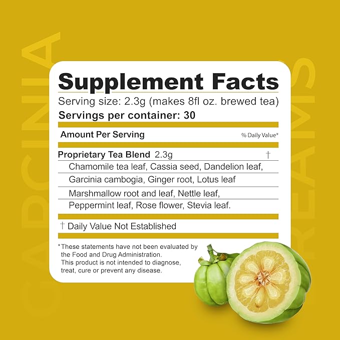 Dr. Zisman ZT Slimming Detox Tea - Garcinia Dreams Night Blend Weight Loss Tea - Muscle Tension - Enhanced Digestion, Healthy Rest While Burning Calories (28 Tea Bags)