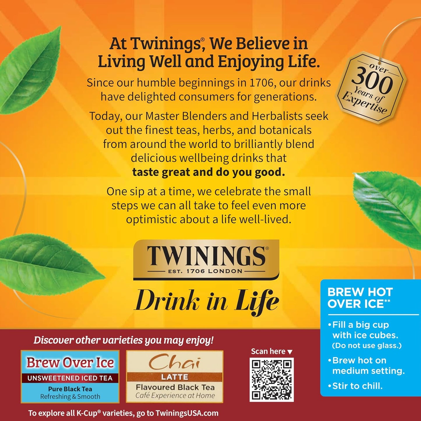 Twinings Chai Black Spiced Tea K-Cup Pods for Keurig, 24 CT Box (1 Pack) | Sweet, Savoury Cinnamon, Ginger, Cardamom, Clove, Naturally Caffeinated, 24 Pods for Single Serve-Brewers, Enjoy Hot or Iced