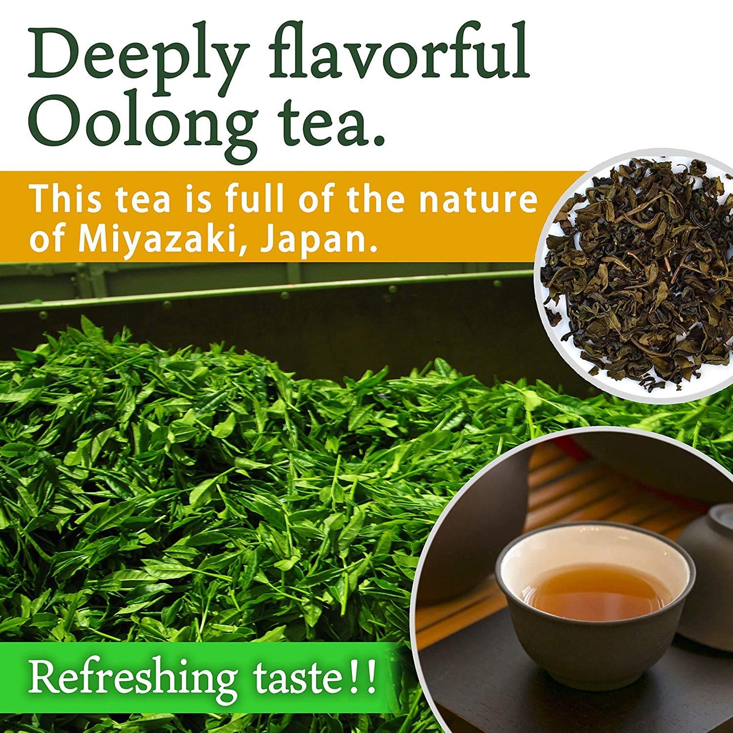 YAMASAN KYOTO UJI Organic Oolong tea Loose Leaf Tea,100% authentic made in Japan, 100g (3.53Oz)
