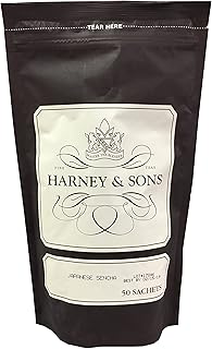 Harney & Sons Japanese Sencha Caffeinated Green Tea Bag of 50 Tea Sachets