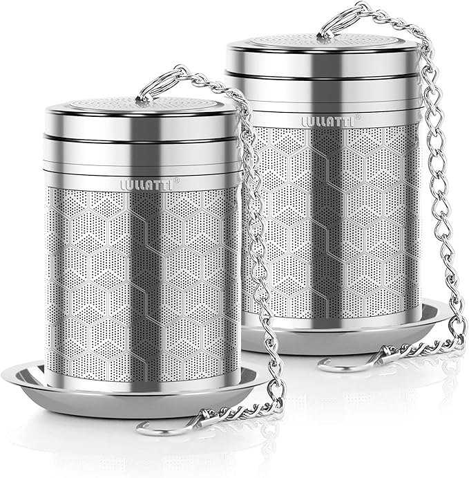 Large Tea Infuser for Loose Tea(2 Pack), 304 Stainless Steel Tea Ball Strainer, Extra Fine Mesh Tea 