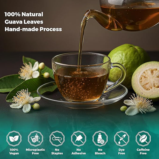 USA Fresh Guava Leaves Tea, Natural and Pure, All-Natural Herbal Tea from Handpicked Guava Leaves, No Additives or Preservatives