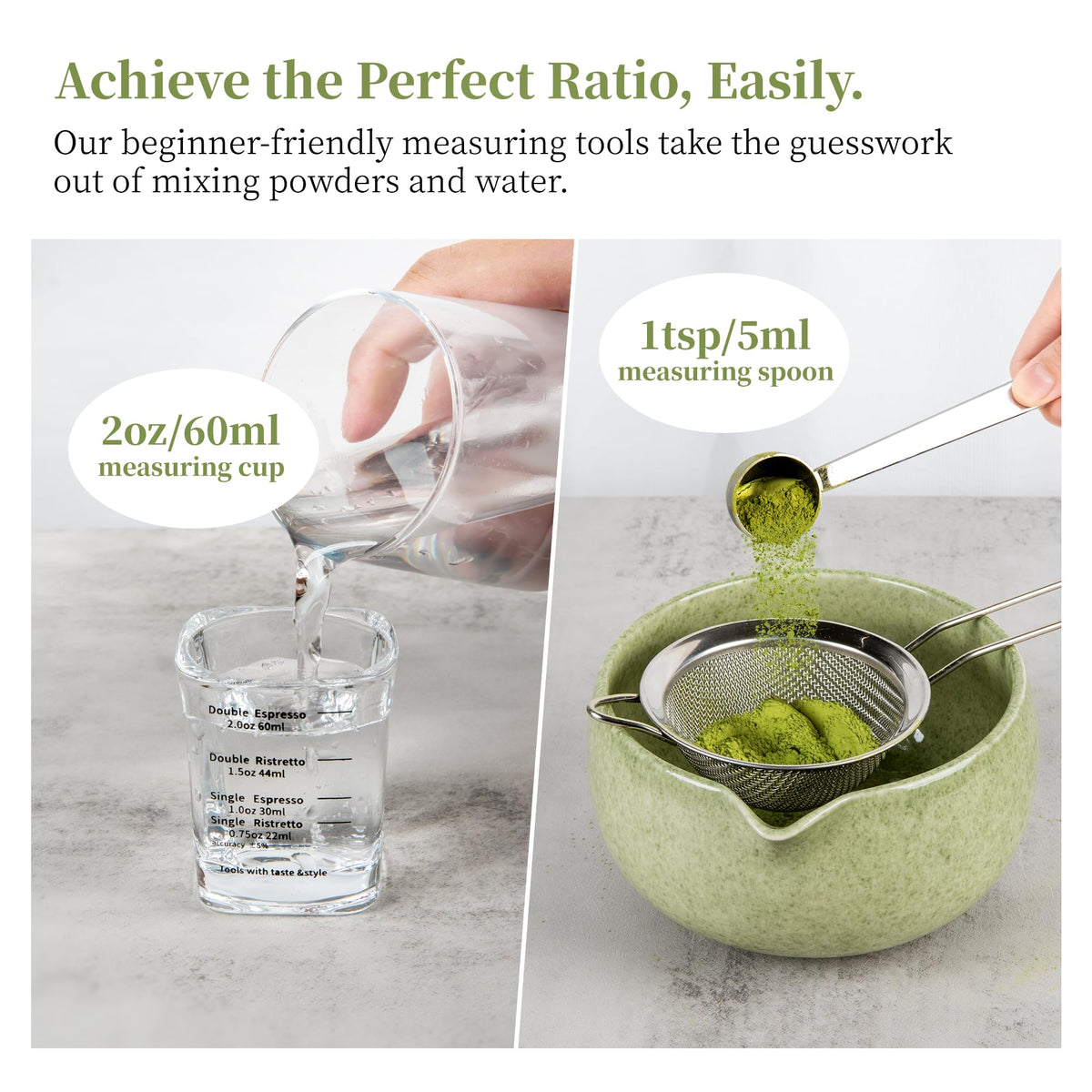 YIBO Matcha Whisk Set With Bowl, Ceramic Matcha Making Kit Includes Bamboo Whisk (Chasen), Holder Stand, Powder Starter