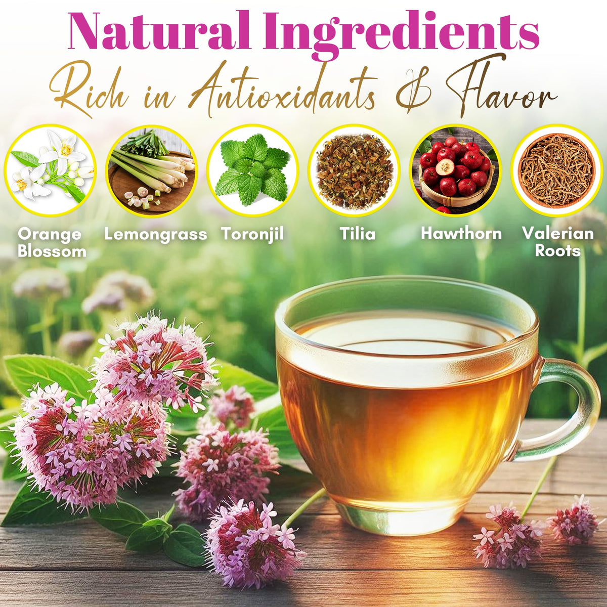GN+Vida Me Vale Madre Natural Calming Tea: 100% Natural for Relaxation, Support Tranquility and Relief Herbal Tea. Te