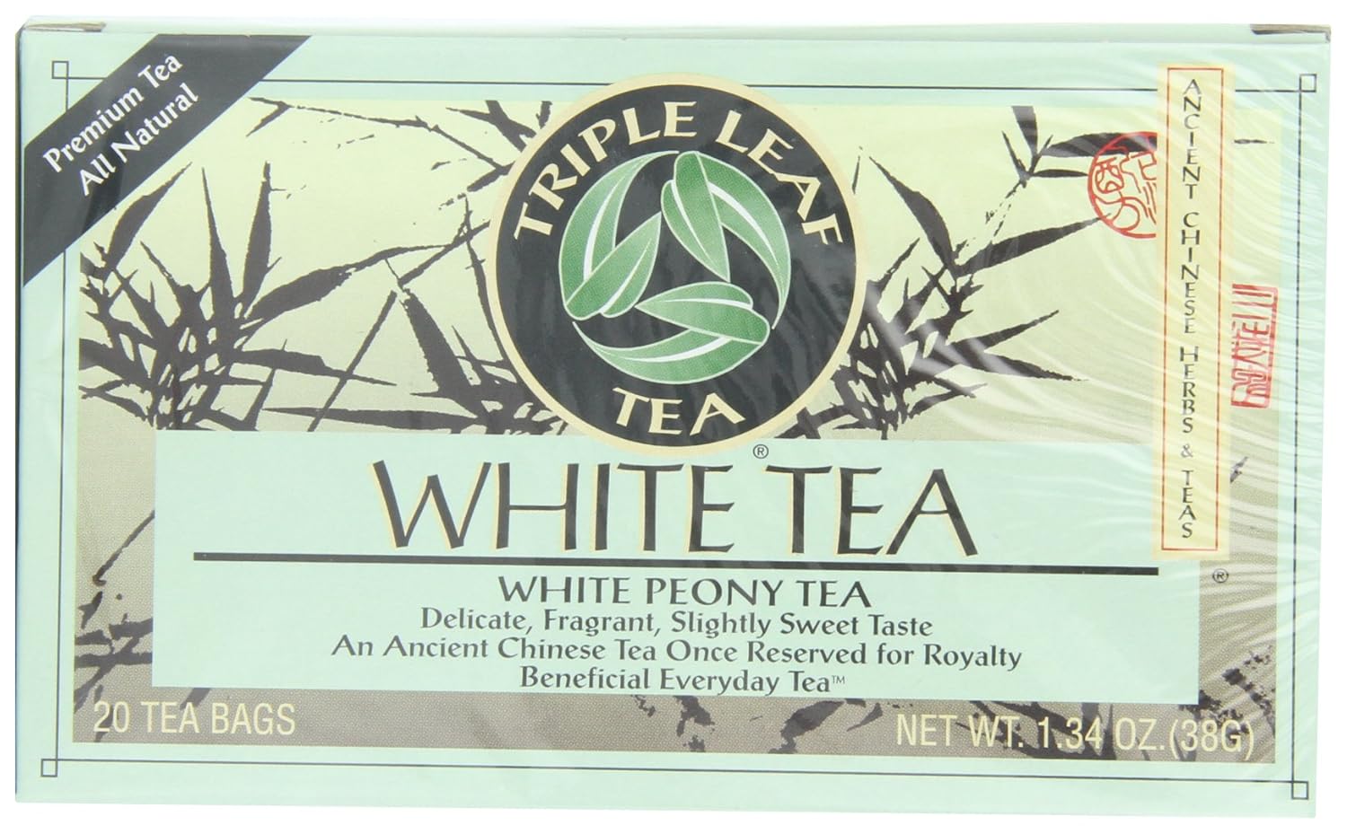 Triple Leaf Tea, White Peony, 20 Tea Bags (Pack of 6)