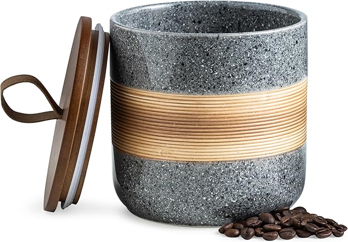 Spice Jars with Airtight Lid, Coffee Container Canister Kitchen Food Storage Jars for Spice Sugar Tea Bag, Stackable Decorative Jars for Countertop