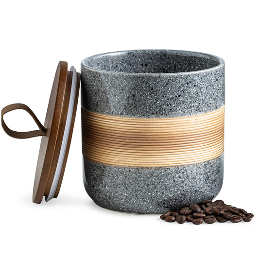 Spice Jars with Airtight Lid, Coffee Container Canister Kitchen Food Storage Jars for Spice Sugar Tea Bag, Stackable Decorative Jars for Countertop
