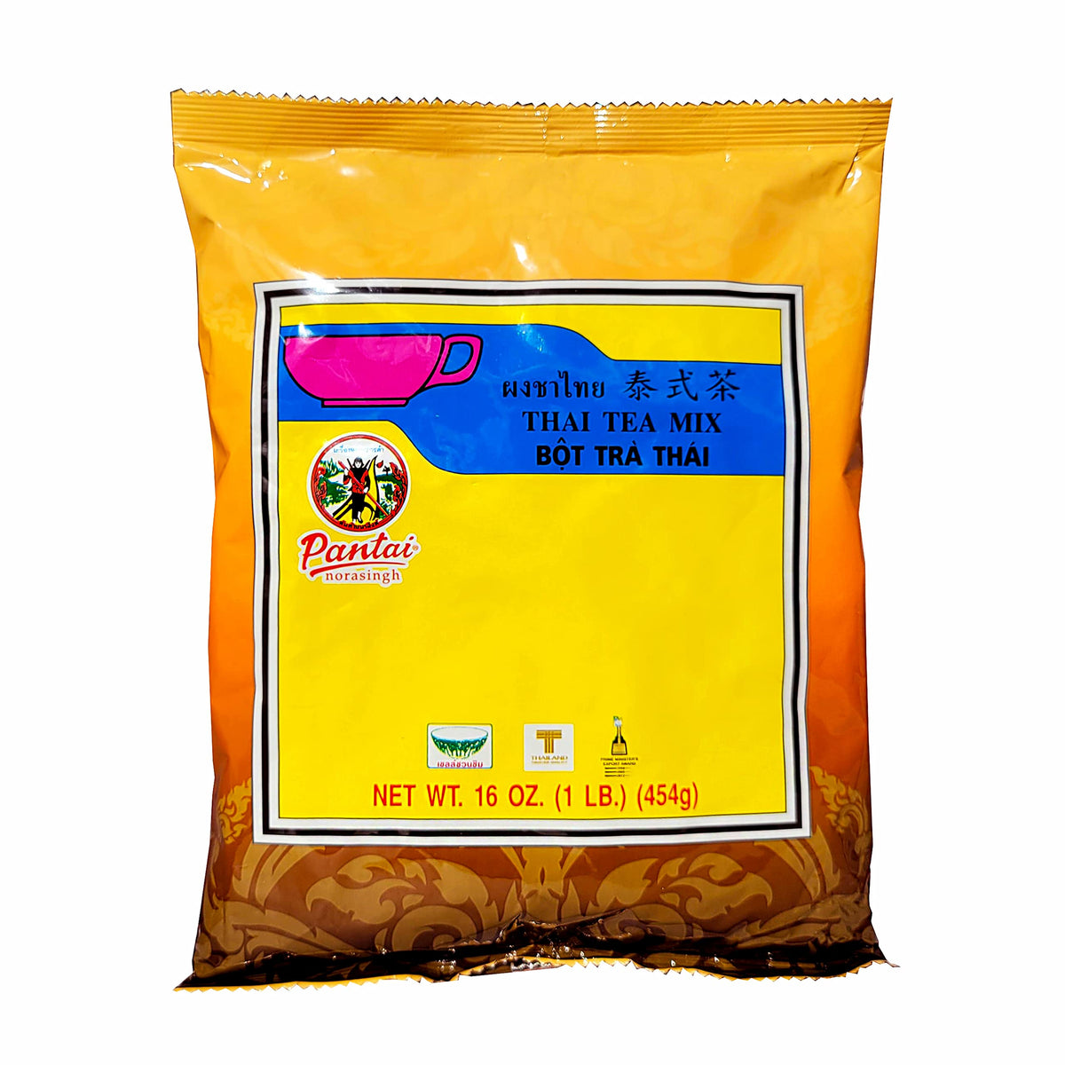 Pantai Norasingh Thai Iced Tea Mix, Traditional Restaurant Style, 16 oz. (Pack of 6)