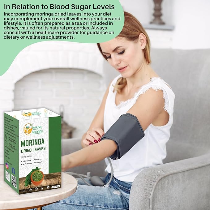 Herbs Botanica Dried Moringa Leaves Tea Leaf Hojas De Moringa Nutrient-Rich Herbal Tea Infusion for Immunity, Energy