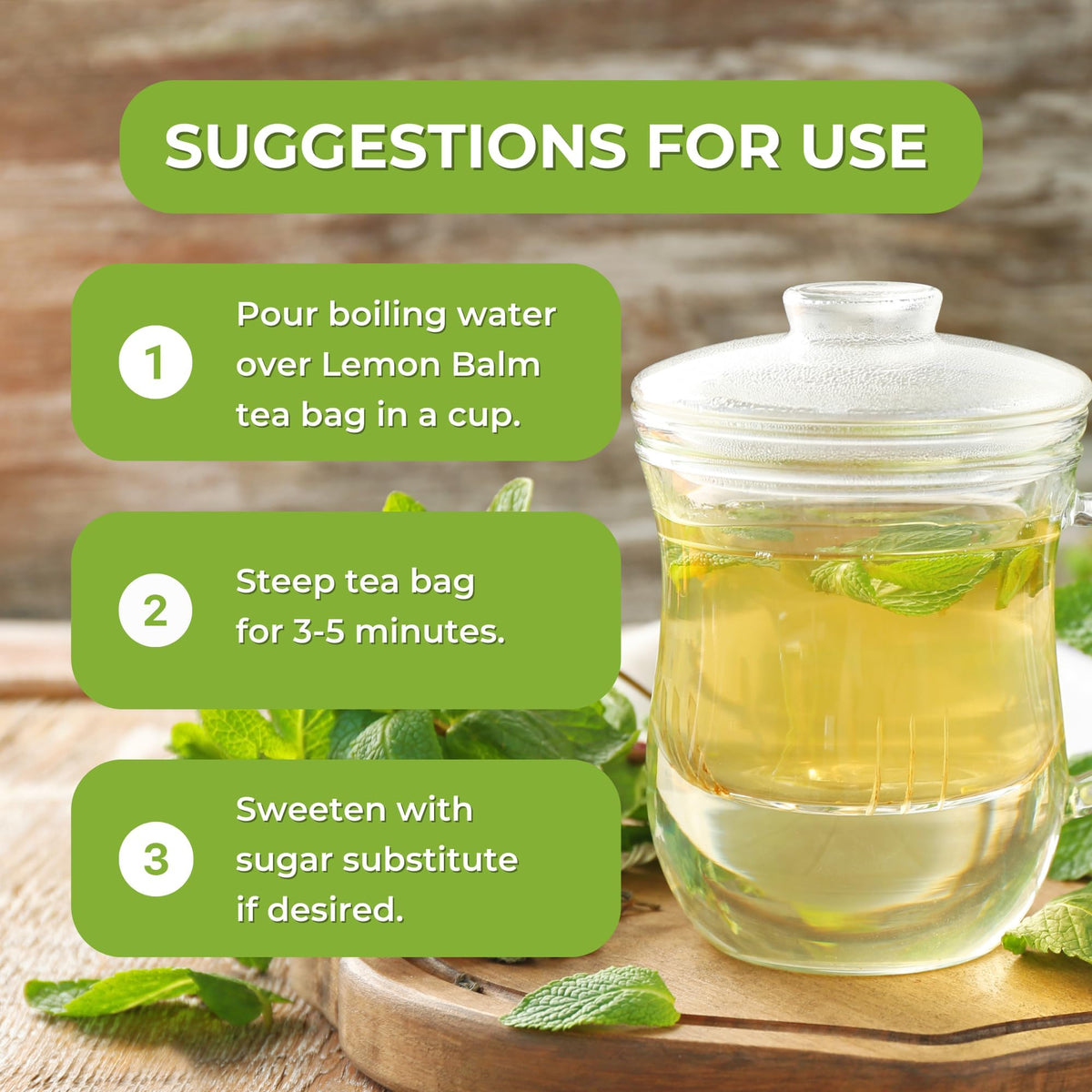 Hanan Peruvian Secrets Lemon Balm Tea (Toronjil) - 25 Teabags of Herbal Tea - Melissa Herb for Relaxing Herbal Tea - Natural
