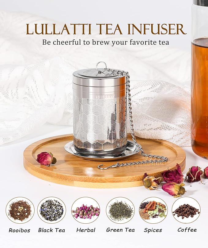 Large Tea Infuser for Loose Tea(1 Pack), 304 Stainless Steel Tea Ball Strainer, Extra Fine Mesh Tea Steeper for Brewing All Kind of Tea