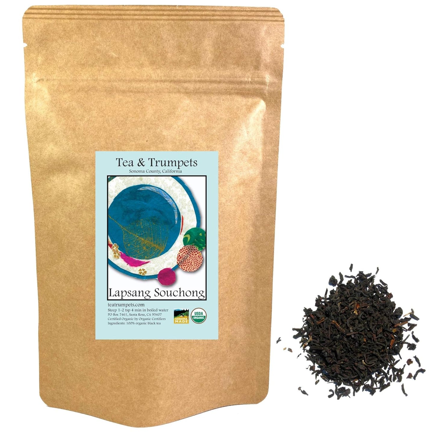 USDA Organic Lapsang Souchong Loose Leaf Black Tea 8 oz