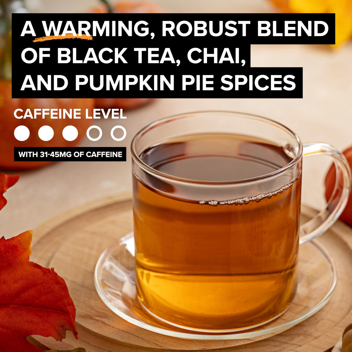TAZO Pumpkin Spice Chai Tea Bags, Black Tea, Holiday Gift For Tea Lovers, 20ct (6pk)